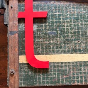Red Letter T Decor